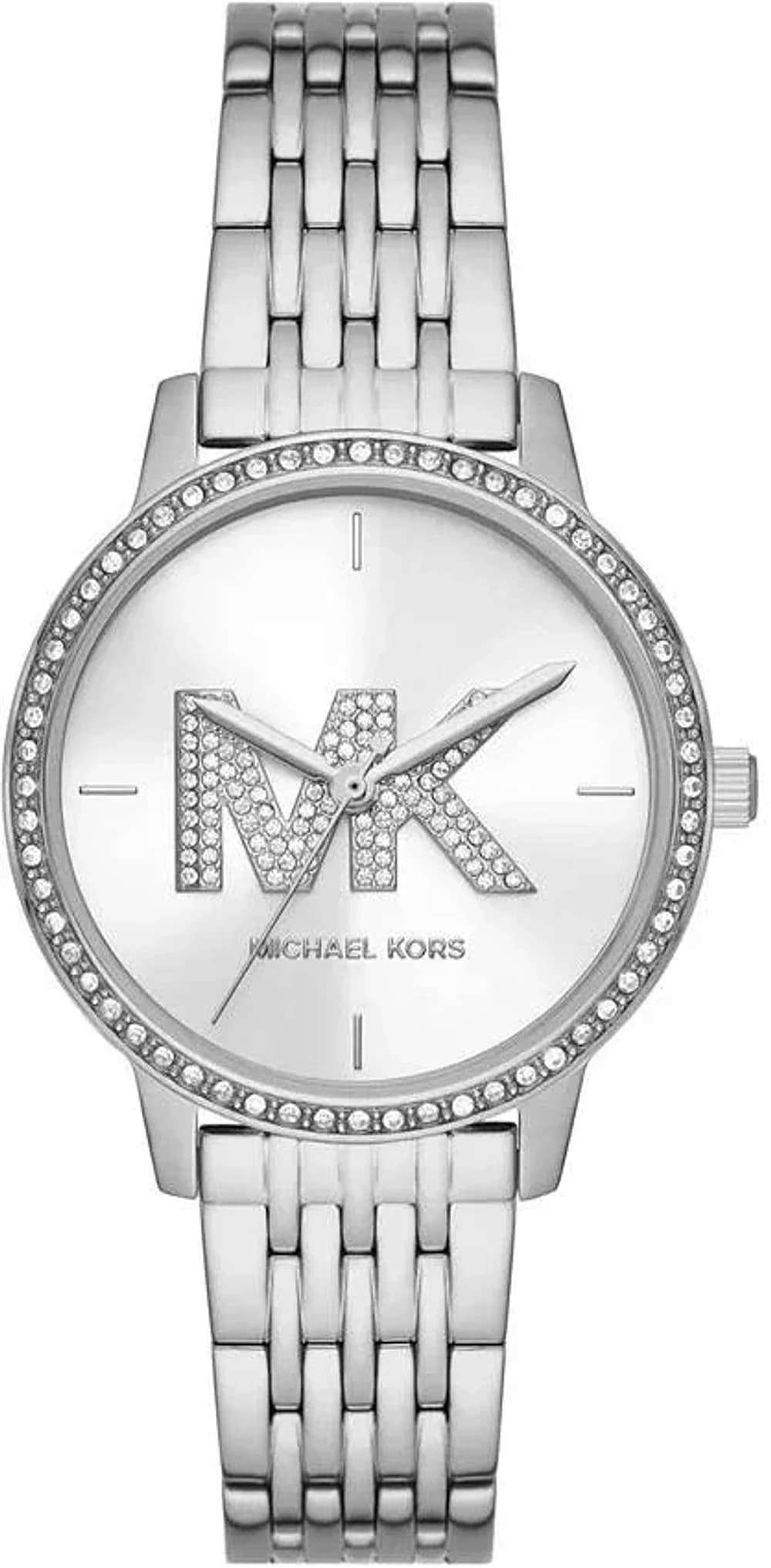 Montre Michael Kors MK1055 femme cadran blanc bracelet acier