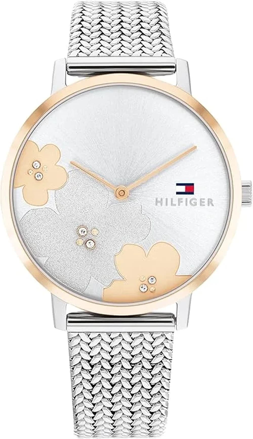 Montre Femme Tommy Hilfiger Tea 1782604 cadran argenté bracelet maille milanaise