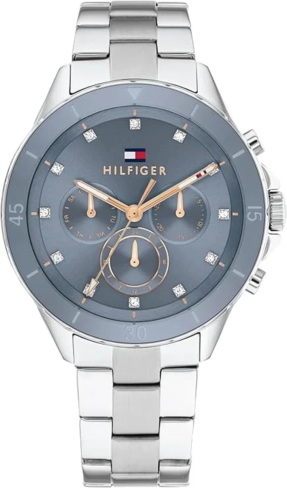 Montre Tommy Hilfiger 1782708 femme cadran bleu bracelet acier