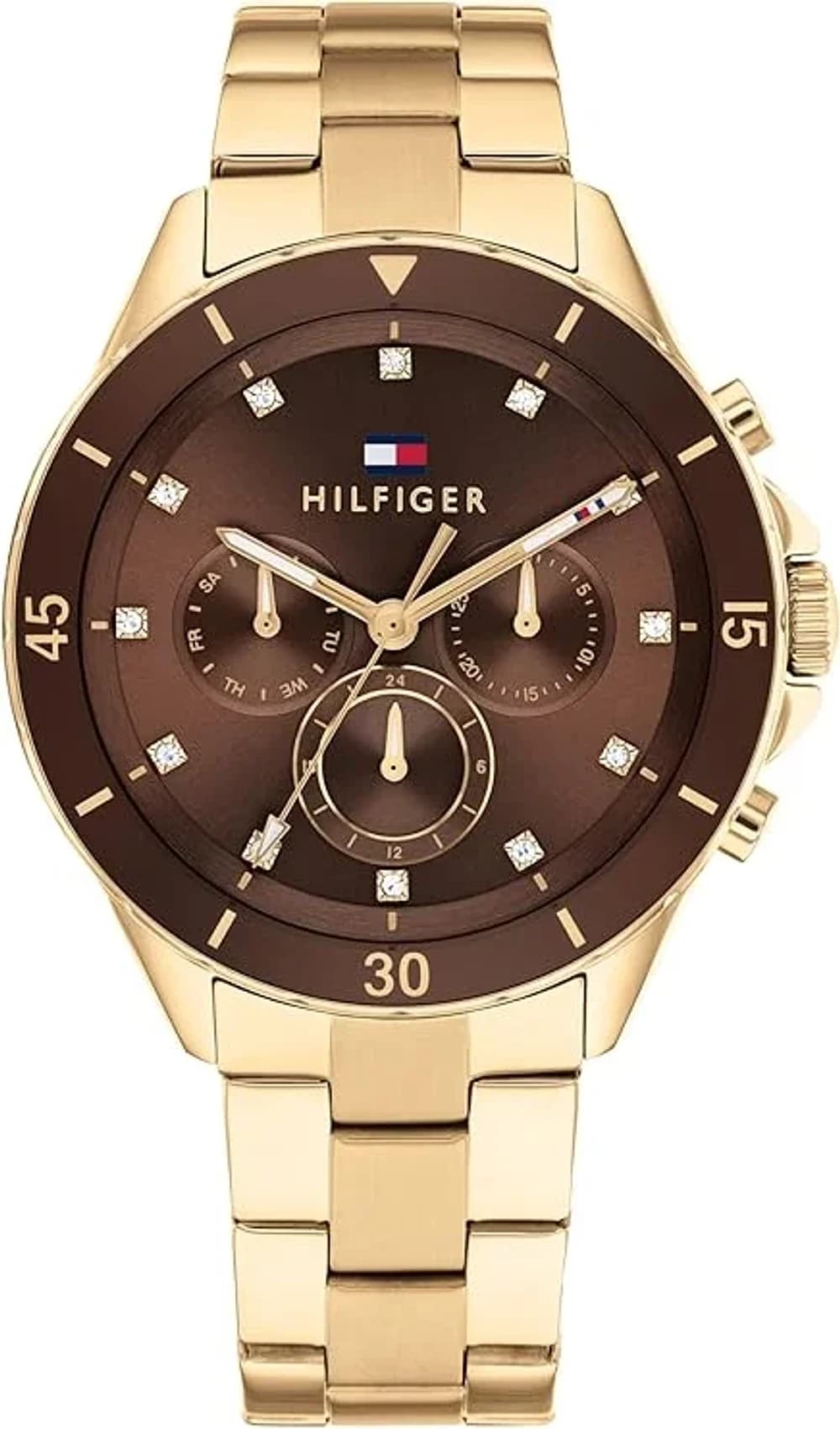 Montre Femme Tommy Hilfiger Mellie 1782709 cadran marron bracelet acier