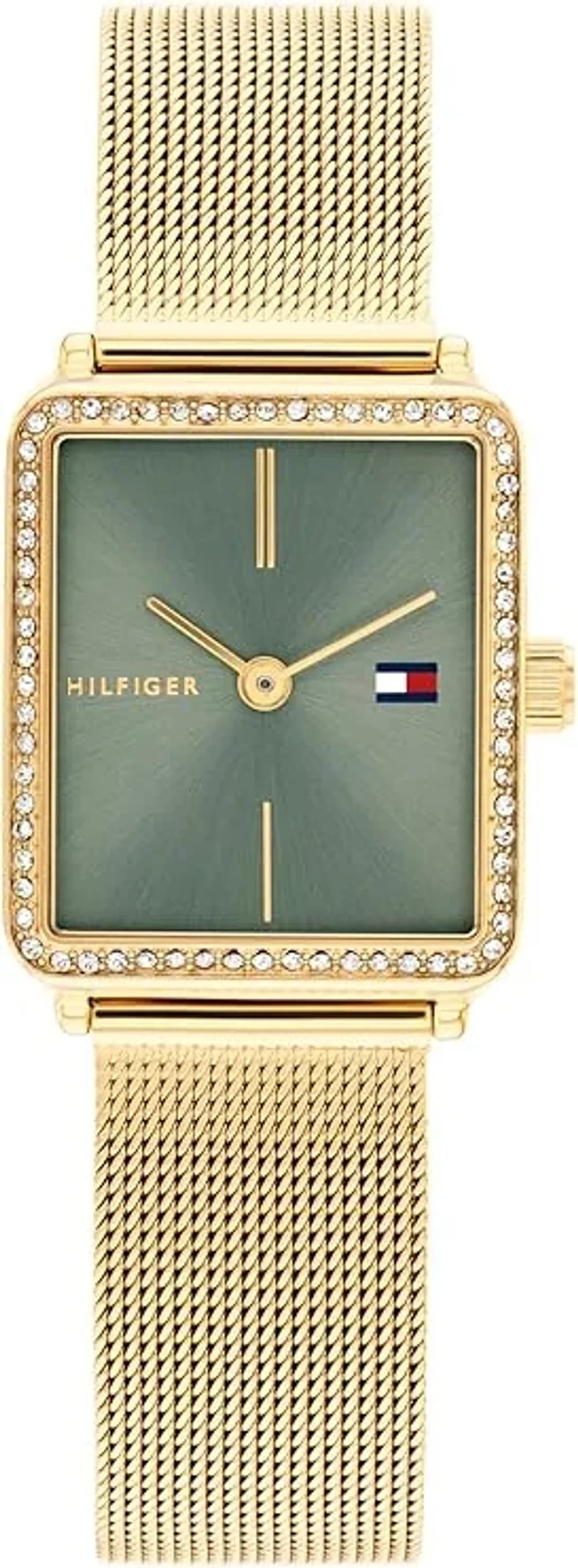 Montre Femme Tommy Hilfiger Tea 1782791 cadran vert bracelet maille milanaise