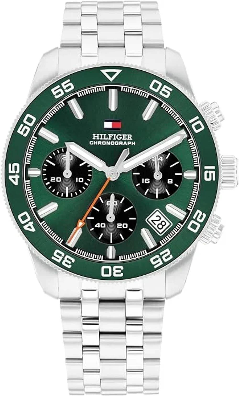 Montre Tommy Hilfiger 1792214 homme cadran vert bracelet acier