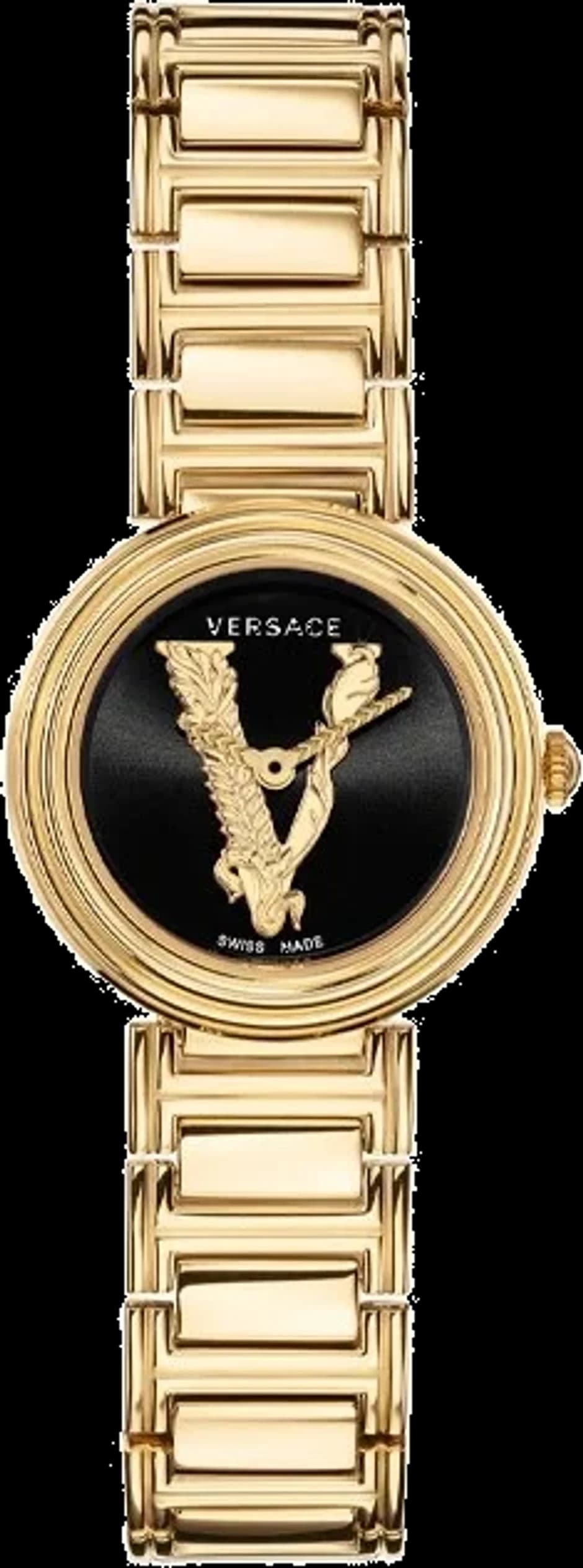 Montre Versace VET300121 femme cadran noir bracelet acier inoxydable