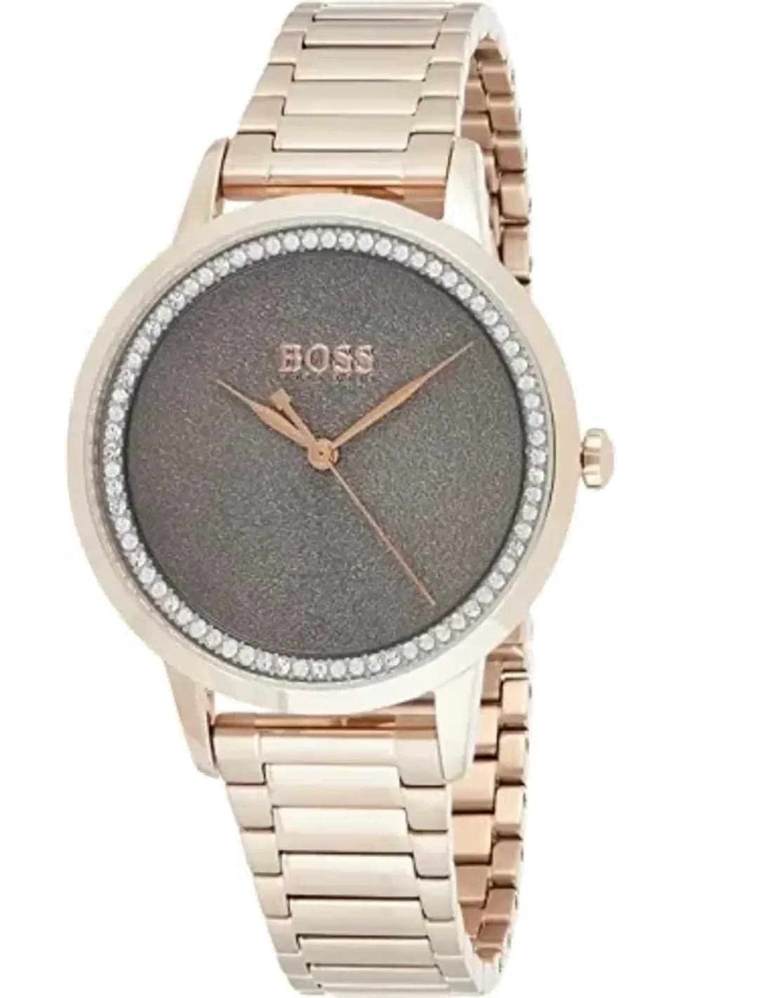 Montre Femme Hugo Boss Twilight 1502463 en acier or rosé ornée de brillants