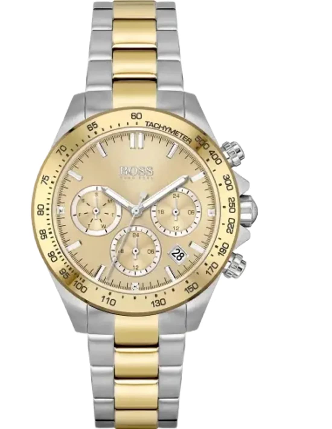 Montre Hugo Boss 1502618 Sport Lux Novia Chronographe Bicolore Argent et Or