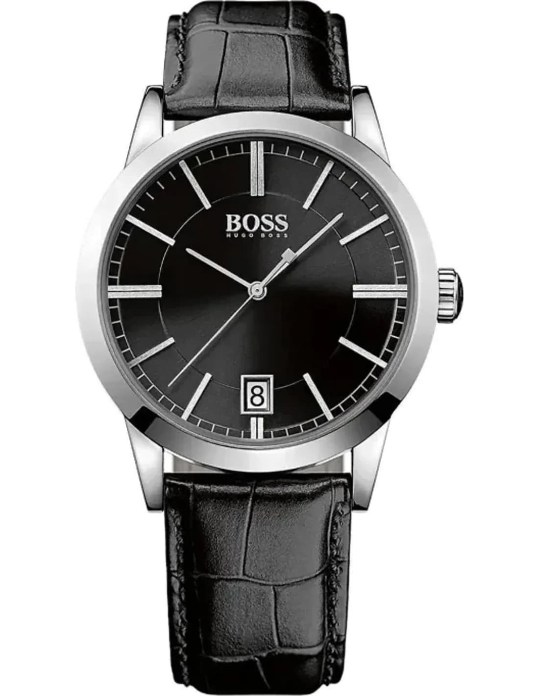 Montre Homme Hugo Boss 1513129 Bracelet aspect croco cuir couleur noire