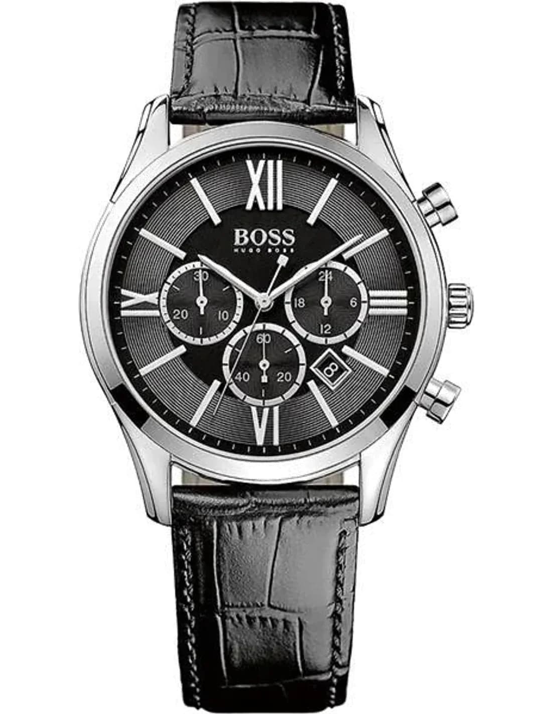 Montre Homme Hugo Boss Ambassador 1513194 Index argentés chiffres romains et bâtons