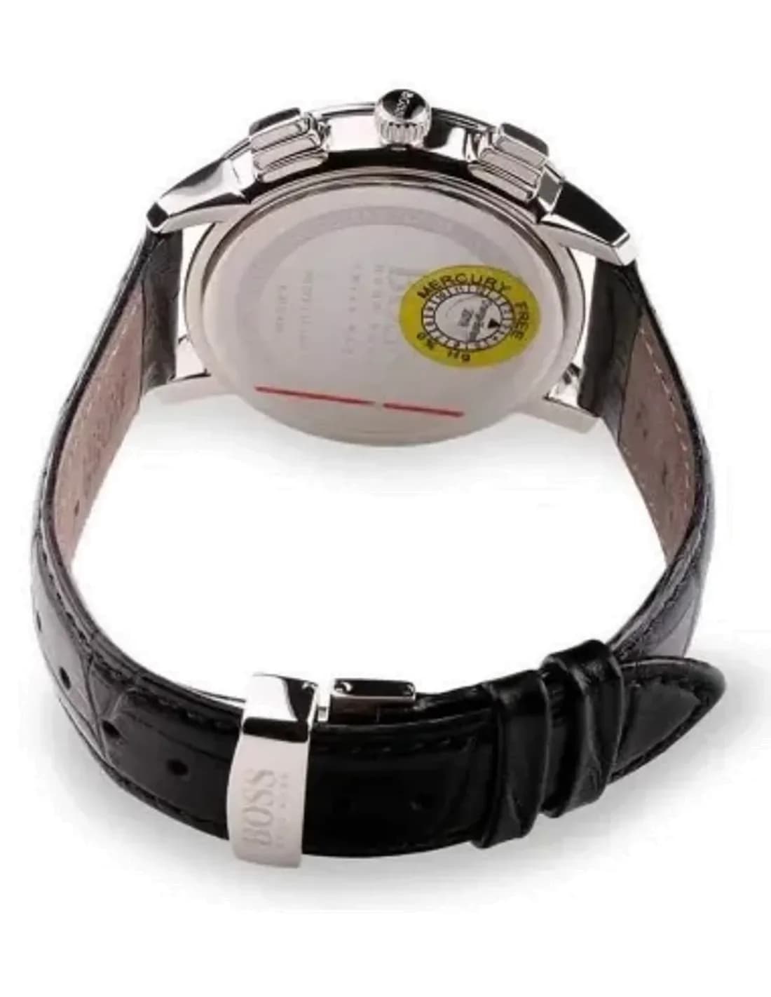 Montre Homme Hugo Boss Swiss Made Slim 1513266 Chronographe Noir cuir