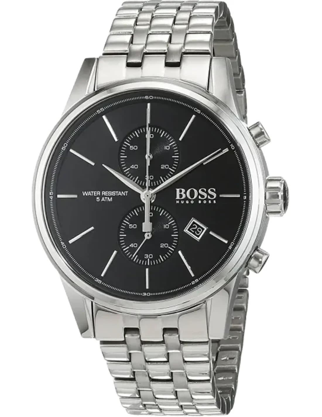 Montre Homme Hugo Boss 1513383 en Acier Argenté et Cadran Noir