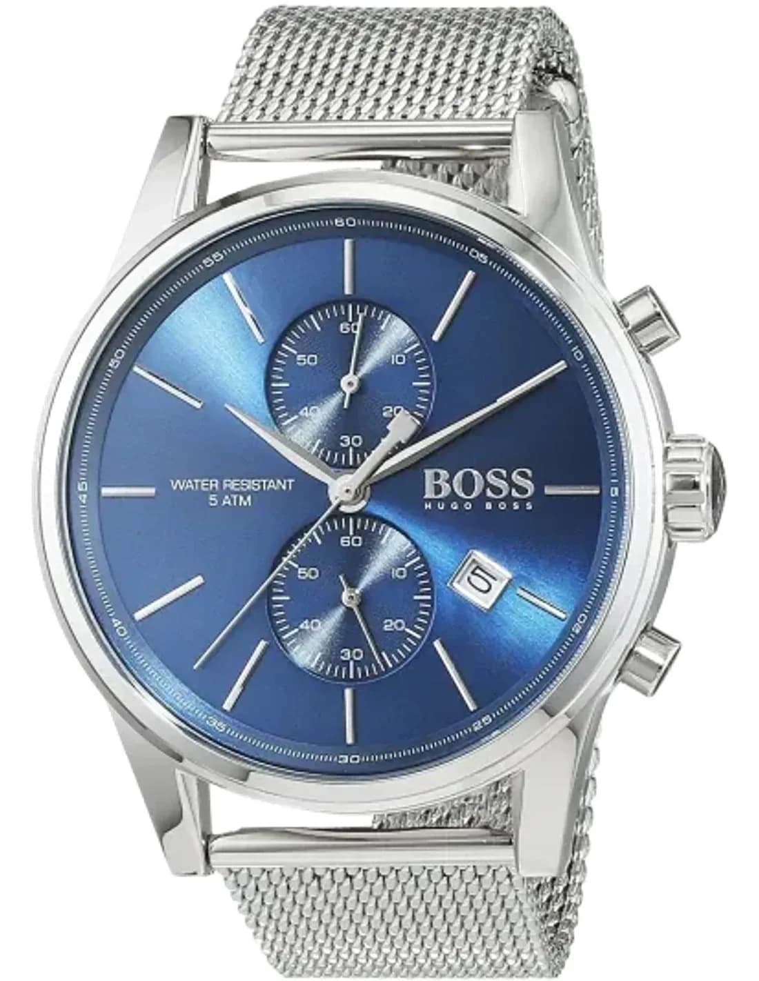 Montre Hugo Boss 1513441 au Cadran Bleu et Bracelet en Maille Milanaise