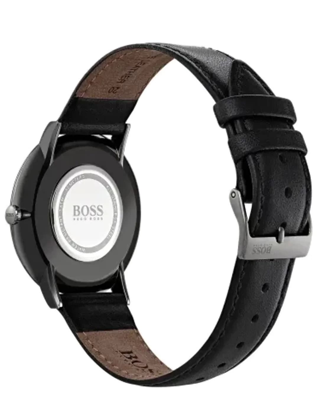 Montre Homme Hugo Boss Horizon 1513540 Cadran gris et cuir noir bracelet