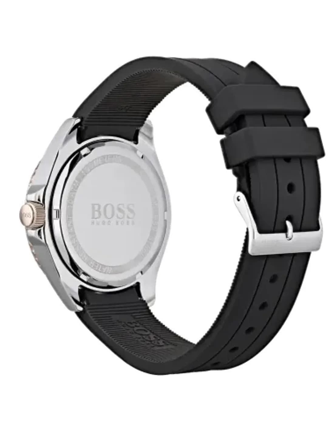 Montre Homme Hugo Boss Ocean Edition 1513558 Noir Silicone bracelet