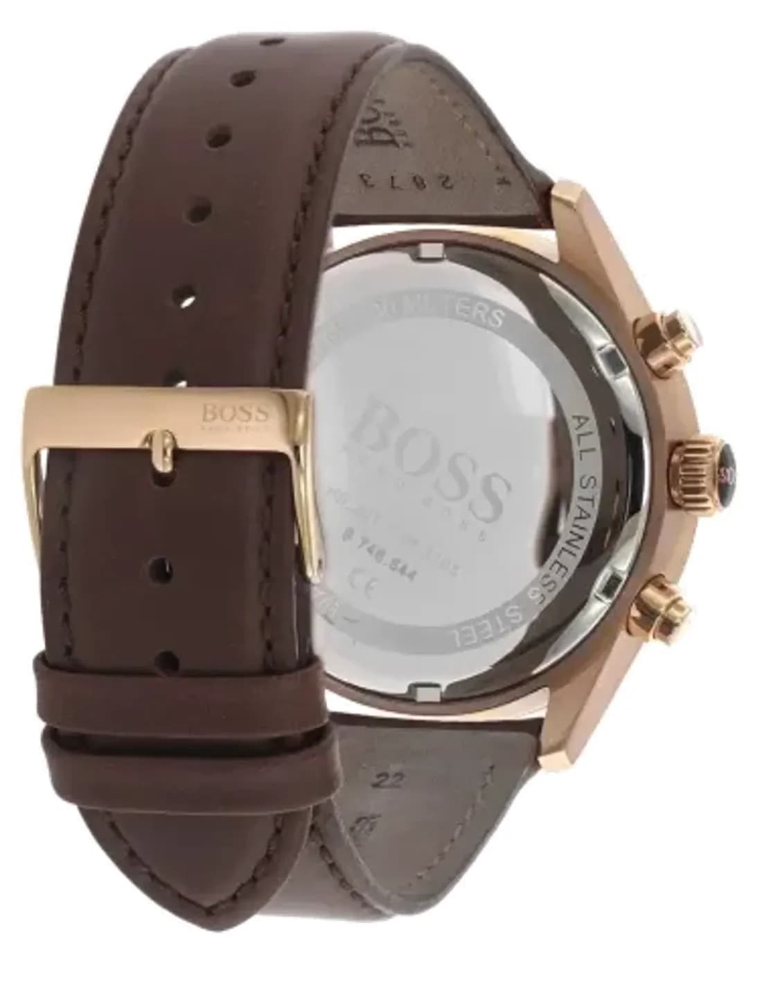 Montre Homme Hugo Boss Grand Prix 1513605 Chronographe cuir marron bracelet