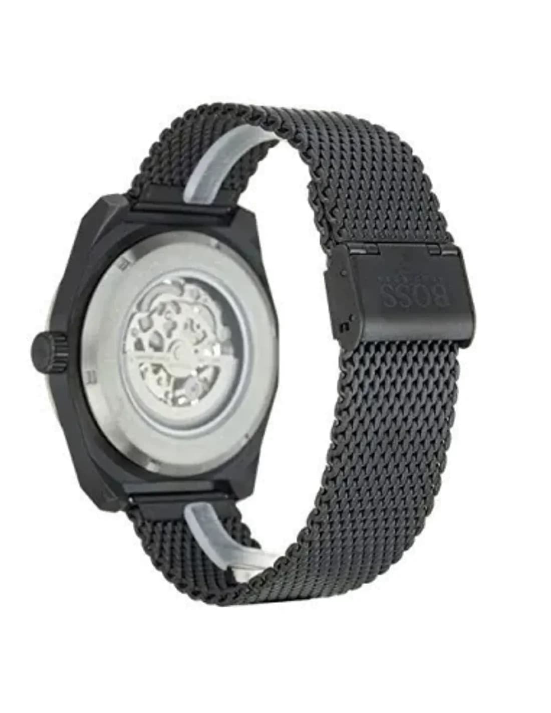 Montre Homme Hugo Boss Signature 1513655 automatique avec noir bracelet en mesh