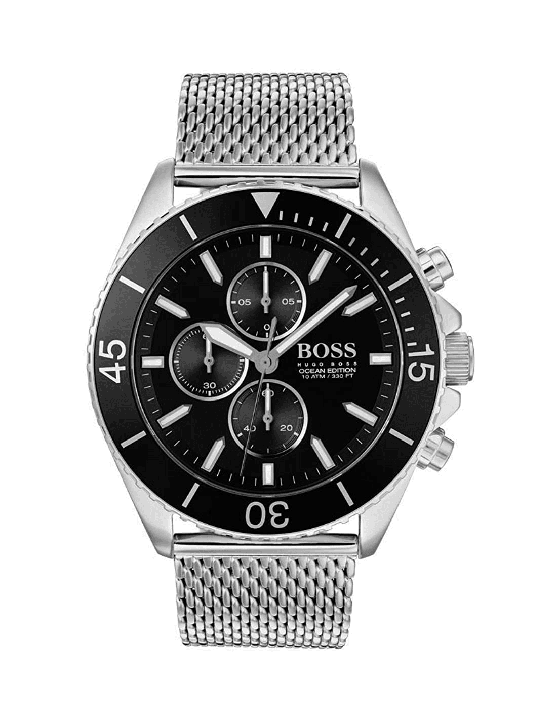 Hugo Boss 1513701 cadran noir et bracelet cuir — Montres Outlet