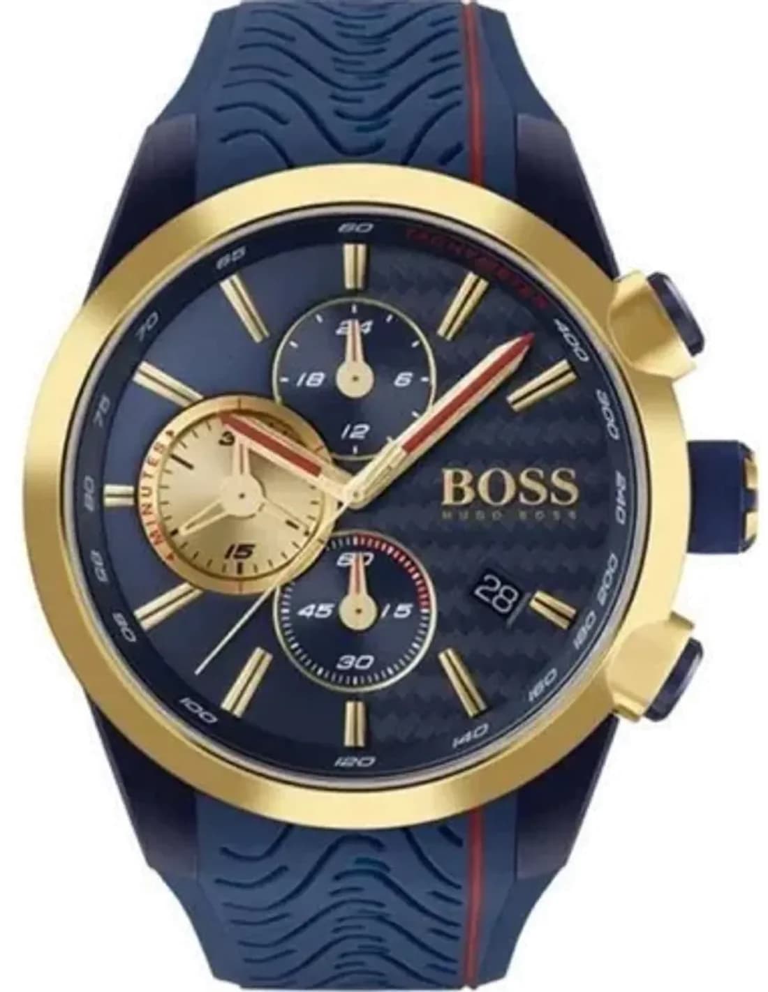 Montre Homme Hugo Boss Contemporary 1513706 chronographe bracelet en silicone bleu