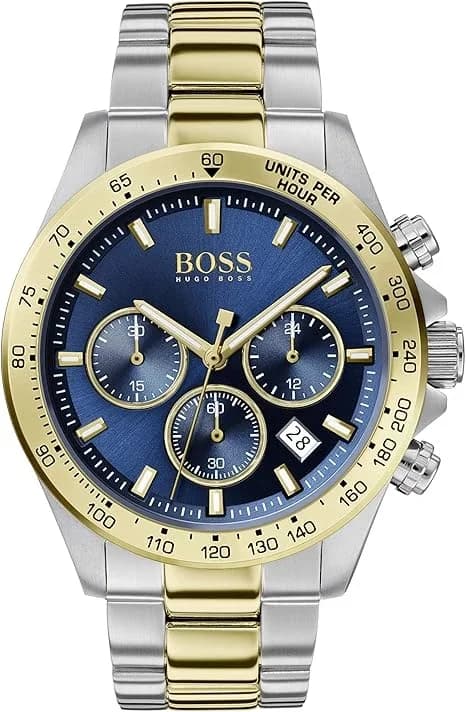 Montre Hugo Boss 1513767 homme cadran bleu bracelet acier
