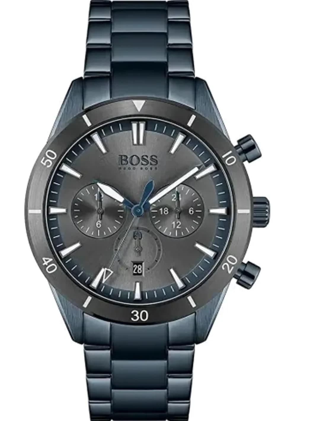 Montre Homme Hugo Boss Santiago 1513865 bracelet acier bleu mat