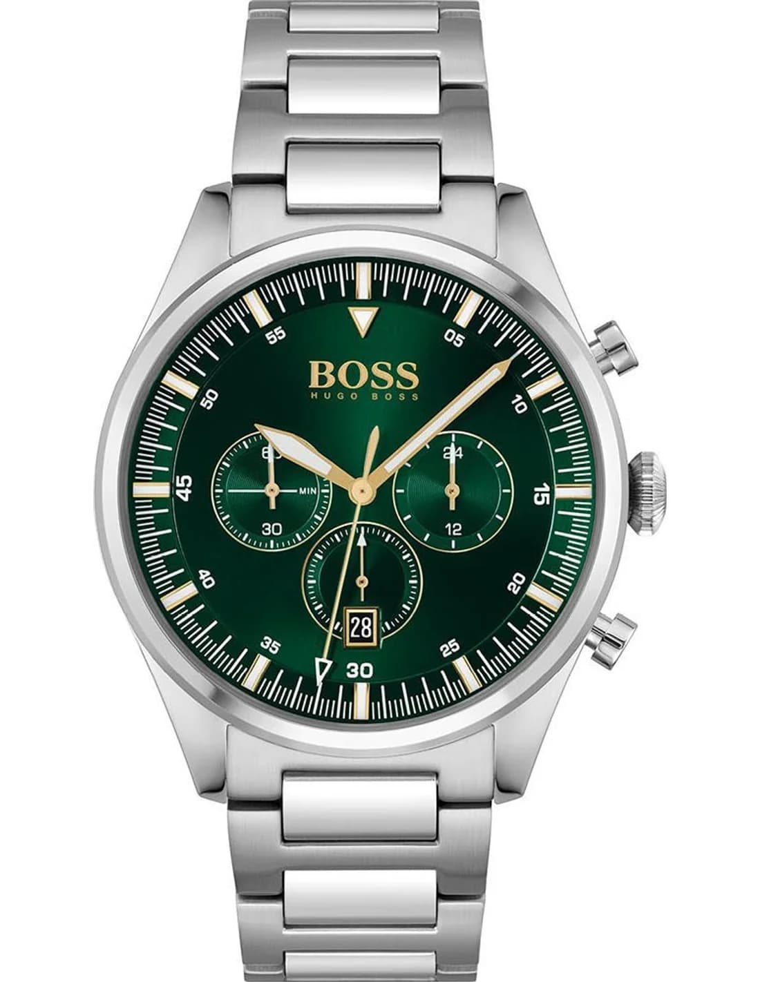 Montre Homme Hugo Boss Pioneer 1513868 argentée bracelet maillons acier