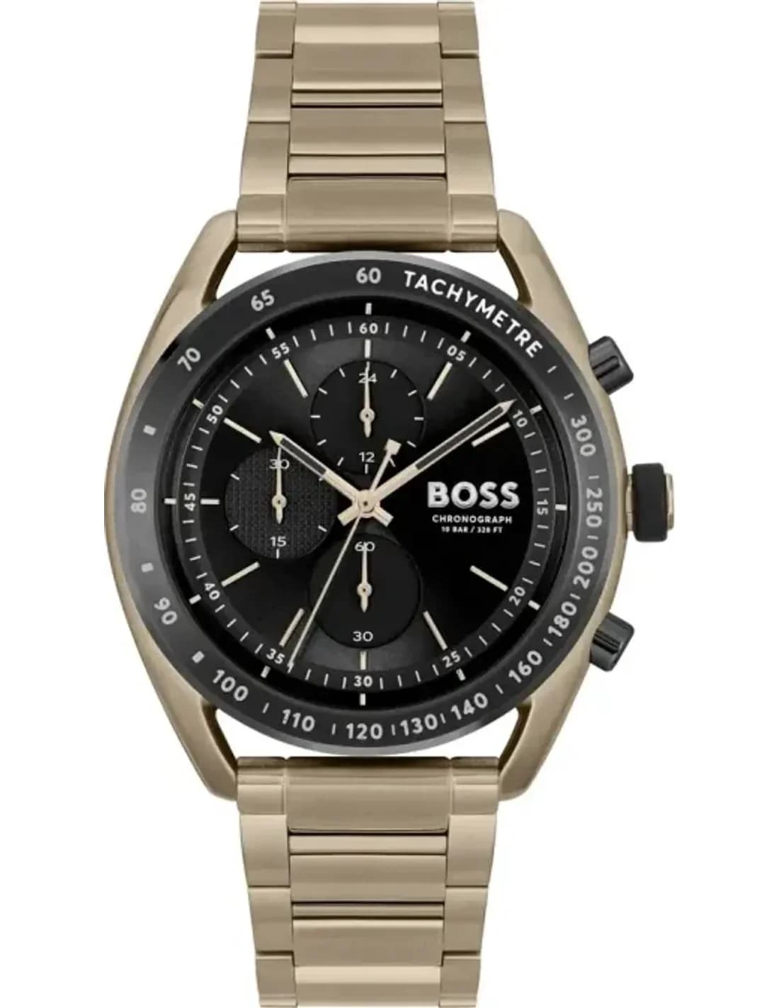 Montre Homme Hugo Boss Center Court 1514027 bracelet acier bronze cadran noir multifonctions
