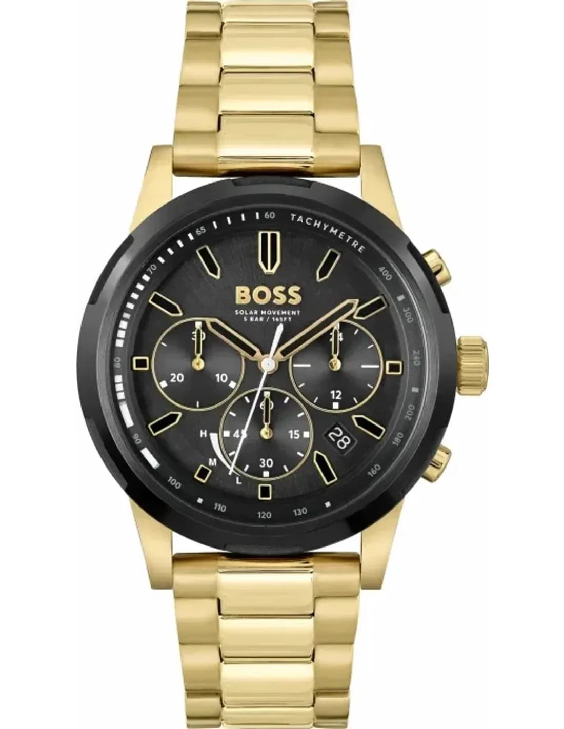 Montre Homme Hugo Boss 1514033 Acier Doré et Cadran Noir Multifonctions