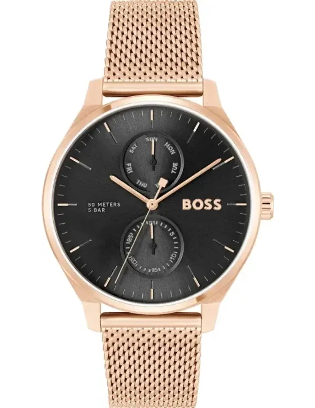 Montre Homme Hugo Boss 1514104 Tyler Acier Or Rose et Cadran Noir