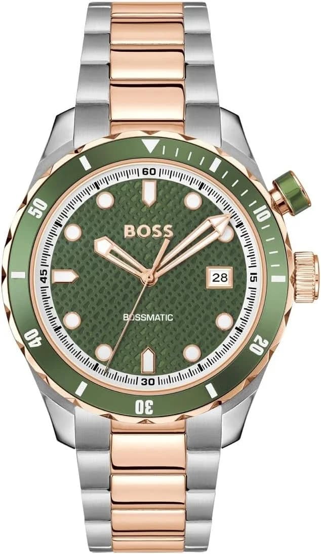 Montre Homme Hugo Boss Bossmatic 1514181 cadran vert bracelet acier