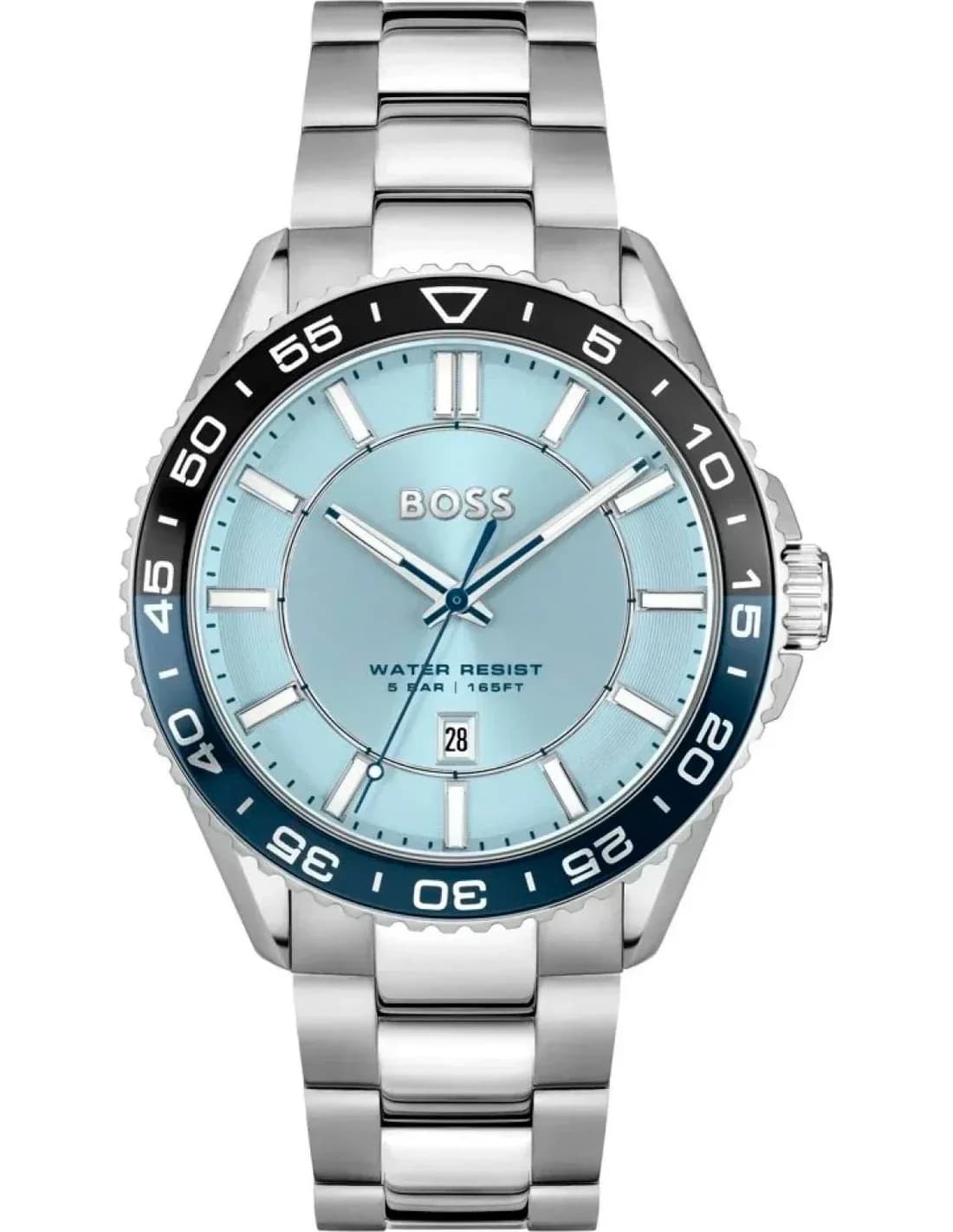Montre Hugo Boss 1514207 homme cadran bleu bracelet acier