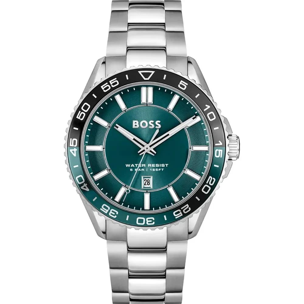 Montre Homme Hugo Boss Runner 1514208 argentée bracelet Maillons acier
