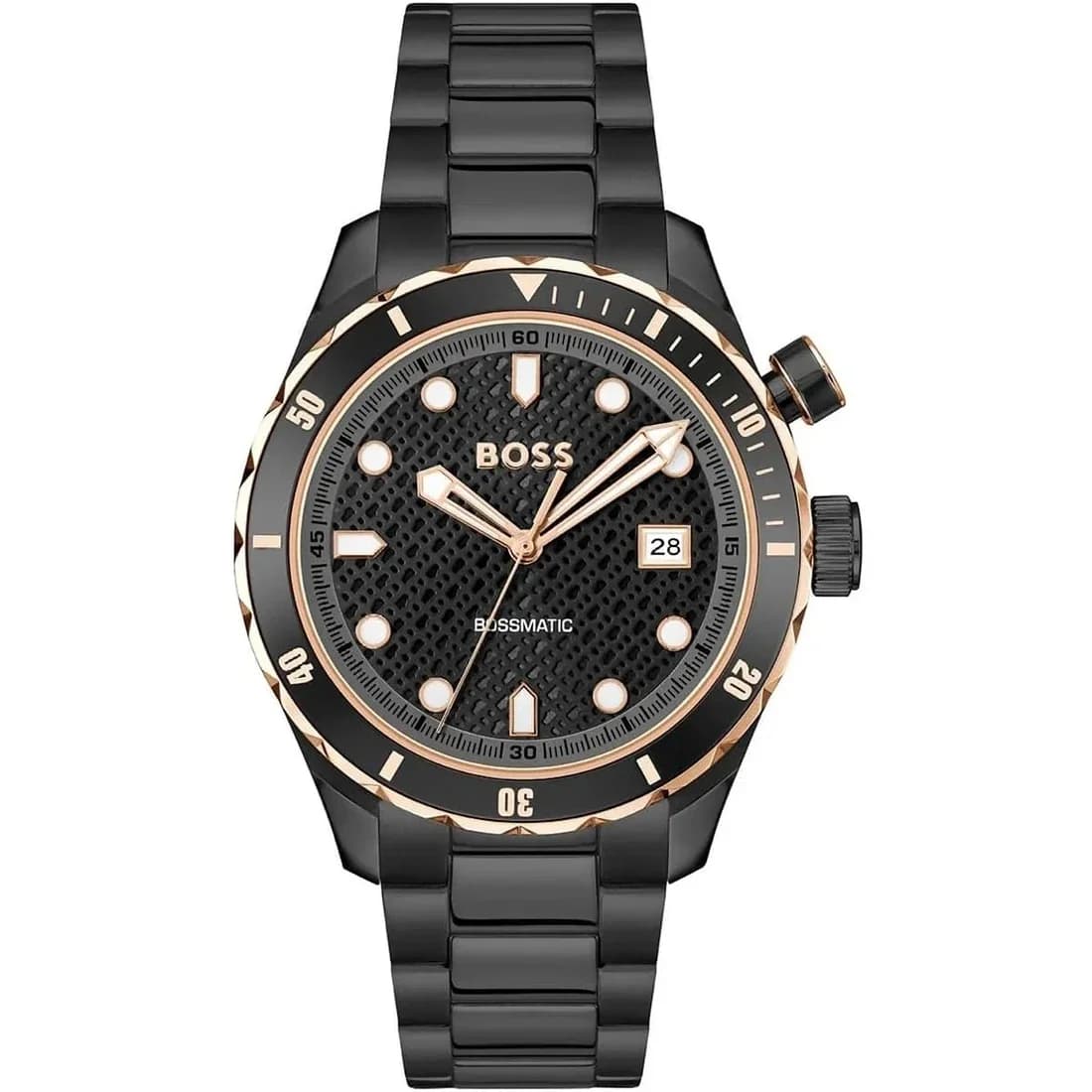 Montre Homme Hugo Boss Bossmatic 1514215 cadran noir bracelet acier