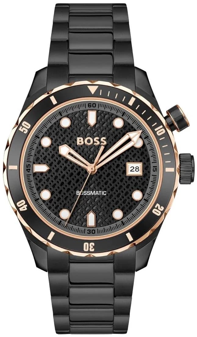 Montre Hugo Boss 1514215 homme cadran noir bracelet acier