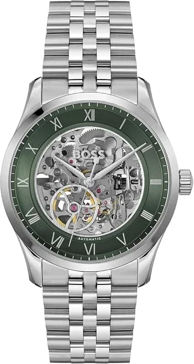 Montre Hugo Boss 1514236 homme cadran vert bracelet acier