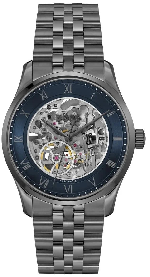 Montre Hugo Boss 1514254 homme cadran bleu bracelet acier