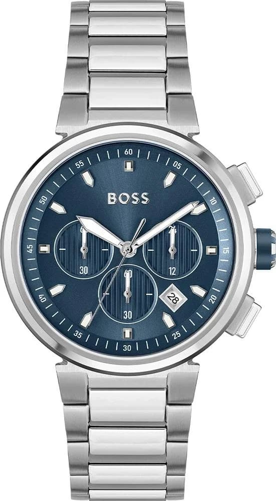 Montre Hugo Boss 1513999 homme cadran bleu bracelet acier