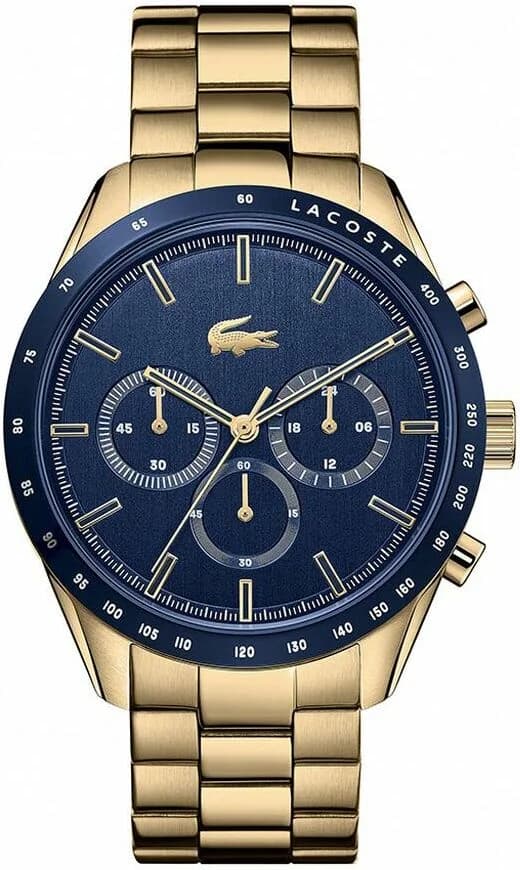 Montre Lacoste 2011096 Boston en Acier Doré et Cadran Bleu