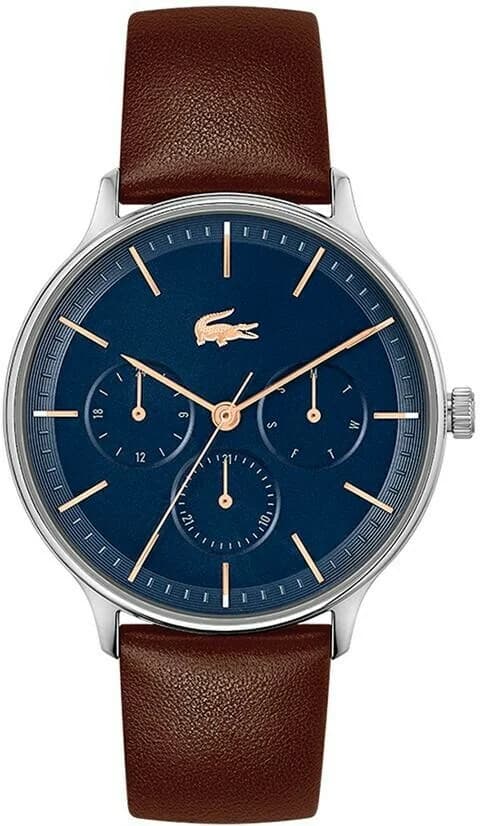 Montre Homme Lacoste Club 2011227 bracelet cuir marron cadran multifonctions