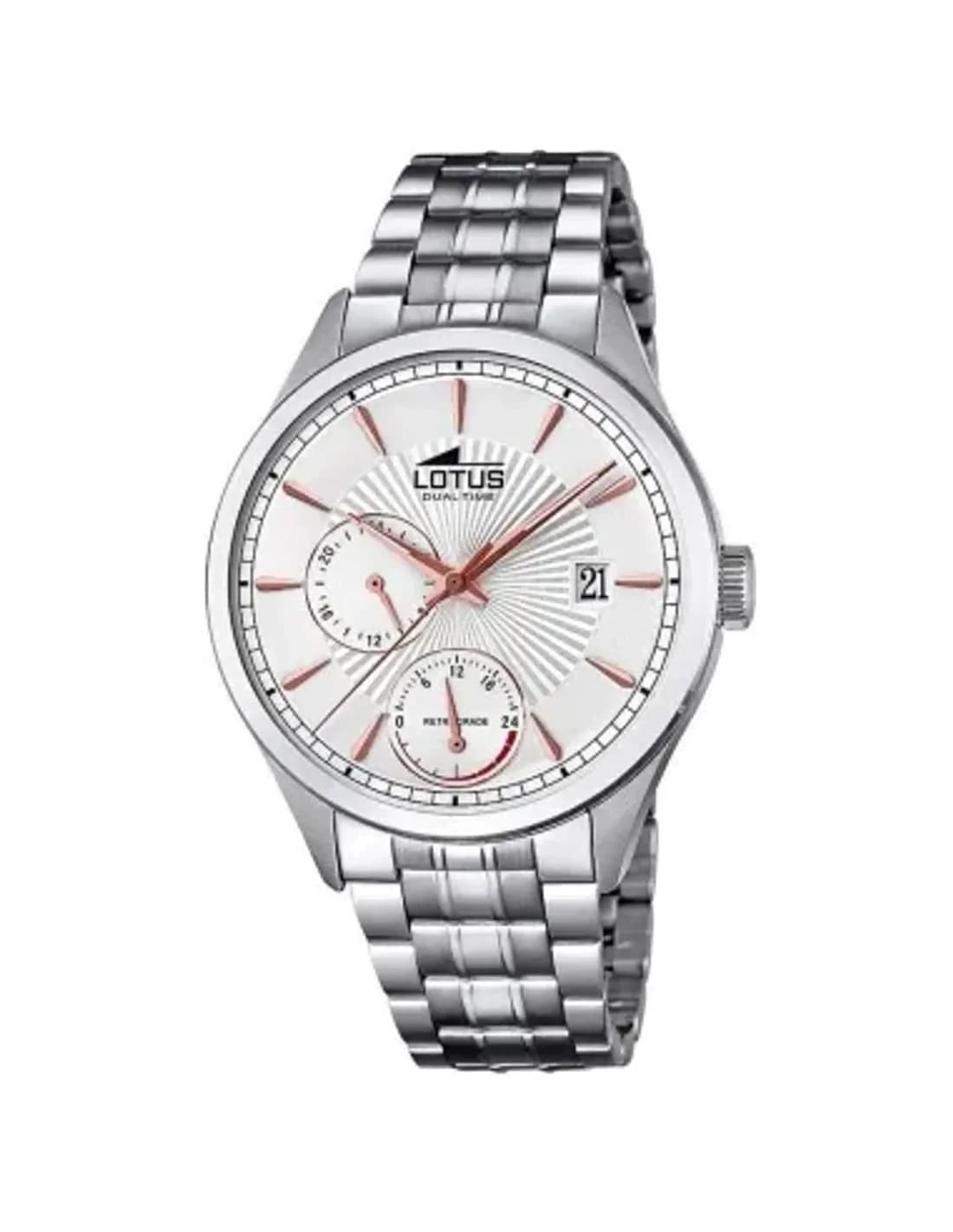 Montre Lotus L18213/5 en Acier avec Bracelet Maille Milanaise et Cadran Bleu