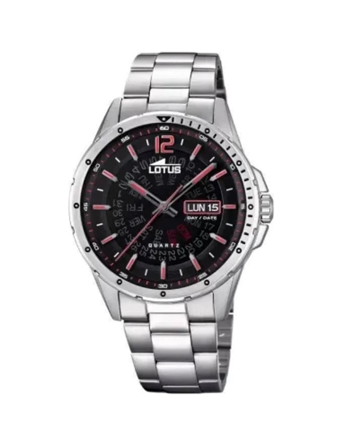 Montre Lotus L18524/3 en acier avec cadran bleu soleillé