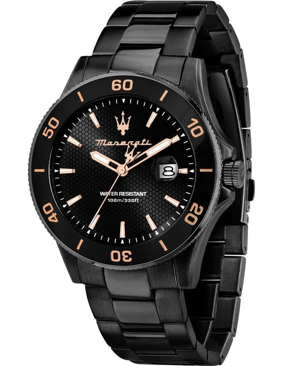 Montre Homme Maserati Competizione R8853100035 noire bracelet maillons acier