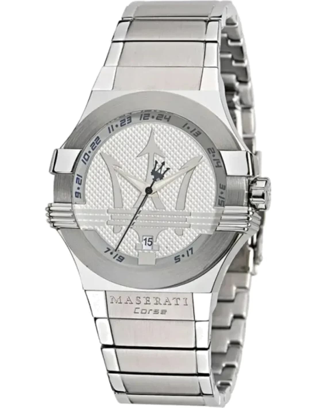 Montre Homme Maserati Potenza R8853108002 Cadran argenté Bracelet en acier inoxydable argenté