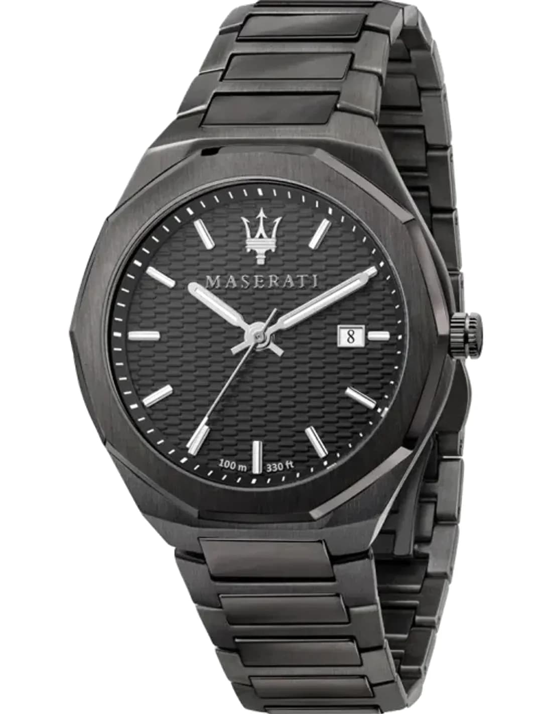 Montre Homme Maserati Stile R8853142001 Quartz Cadran Noir Bracelet en acier inoxydable Gunmetal
