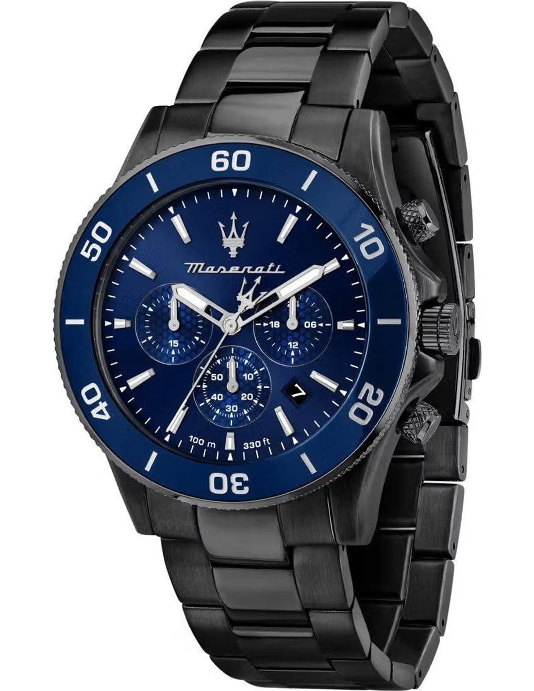 Montre Homme Maserati Competizione R8873600005 grise bracelet maillons acier