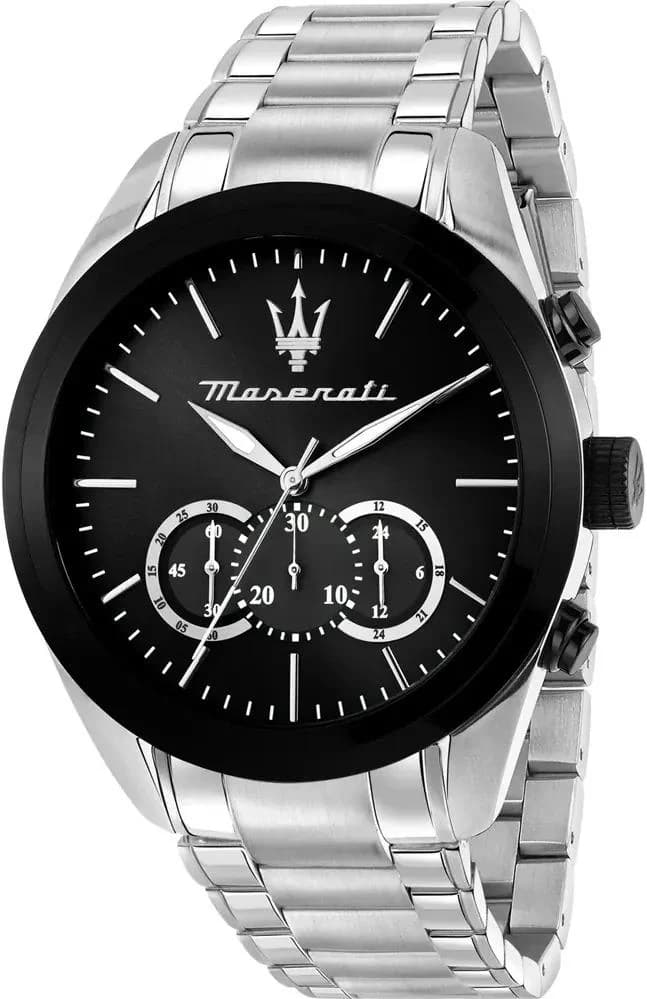 Montre Homme Maserati Traguardo R8873612062 grise bracelet maillons acier