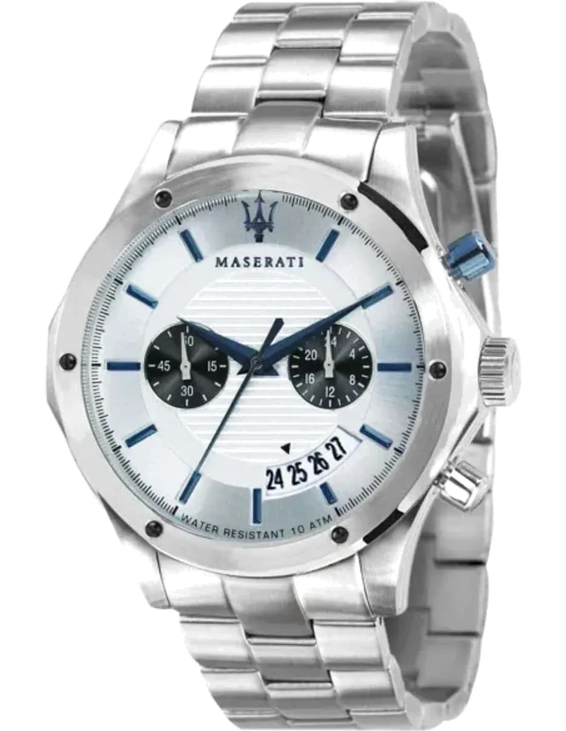 Montre Homme Maserati Circuito R8873627005 Cadran Chronographe Argent Bracelet Acier Inoxydable Argent