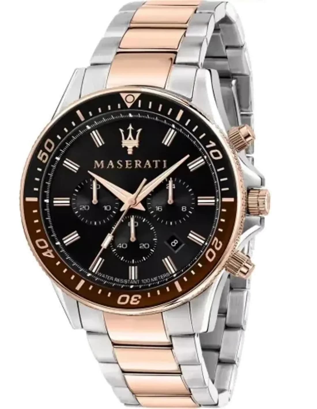Montre Homme Maserati Sfida R8873640009 en acier bicolore