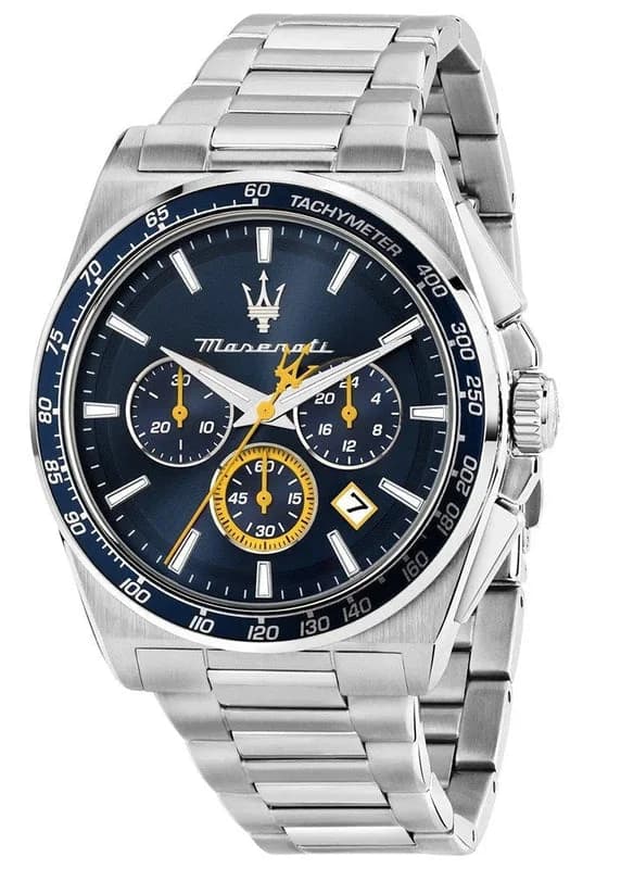 Montre Homme Maserati Velocità R8873652001 argentée bracelet maillons acier