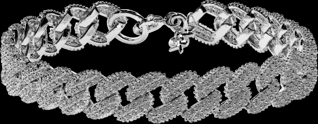 Bracelet Michael Kors à maillons gourmette en argent 925 avec pierres pavées