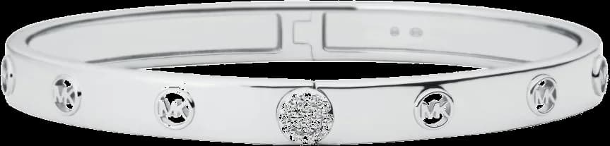 Bracelet Michael Kors Premium rigide avec logo MK en argent 925