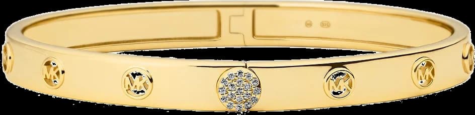Bracelet Premium Femme Michael Kors en Argent Plaqué Or avec Cristaux