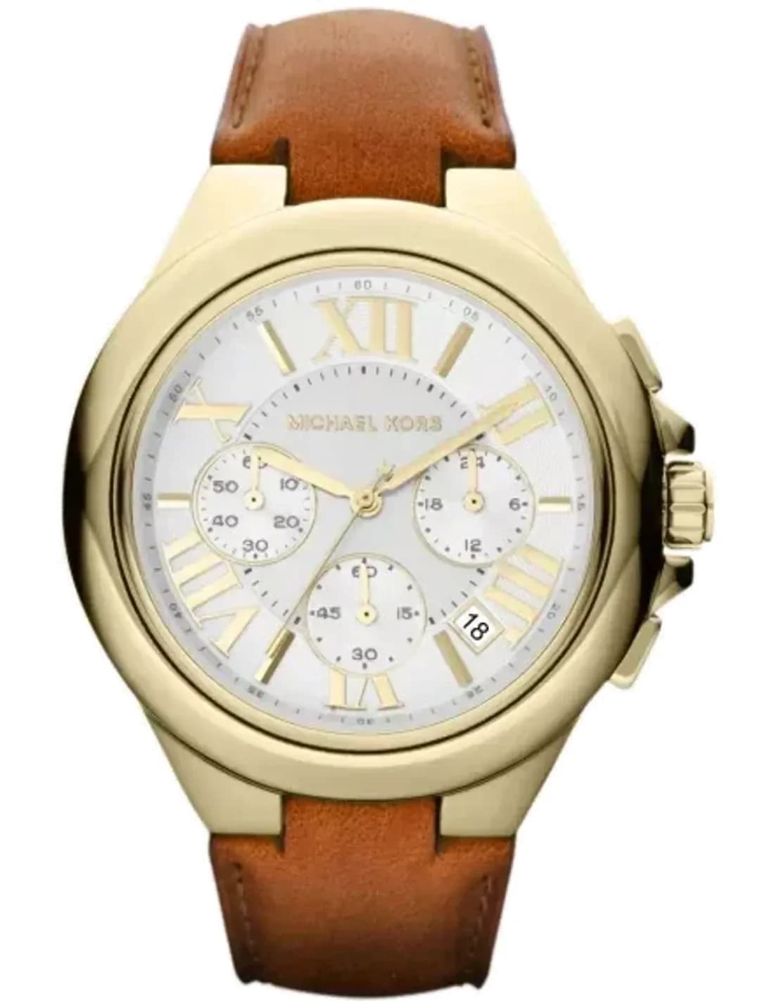 Montre Femme Michael Kors Camille MK2266 Chronographe doré et brun